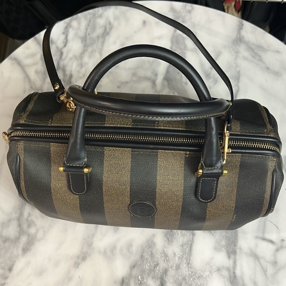 FENDI Pequin Boston Bag VINTAGE - Picture 4 of 17
